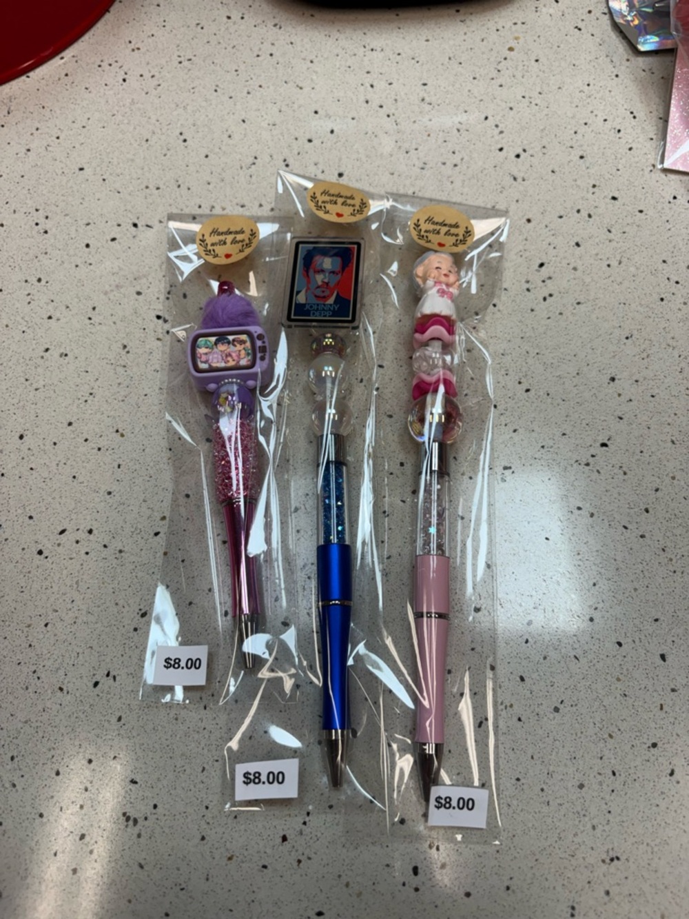 Ballpoint Pens individually priced with Character Top